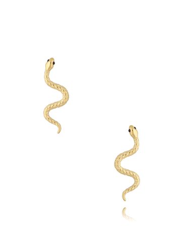 Kolczyki małe węże złote Small Snakes KSA0614