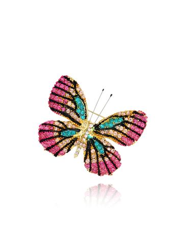 Broszka z kolorowym motylem Papillon BRPI0012