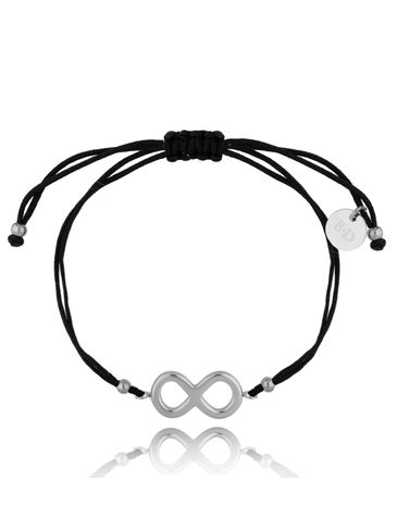 Bransoletka czarno-srebrna z nieskończonością Galaxy BGL0539