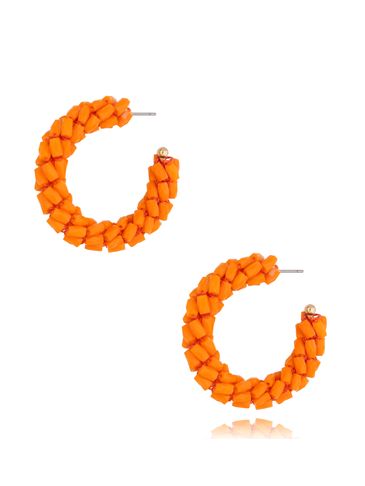 Kolczyki pomarańczowe z kryształkami Descansar KWE0103