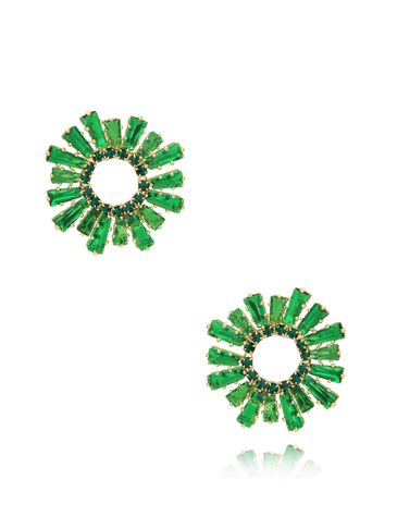 Kolczyki z zielonymi kryształkami Samantha KSS1755