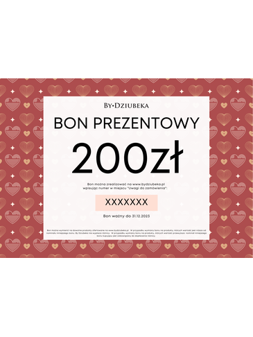 Bon Prezentowy Walentynki 200 zł online do wydruku BON200