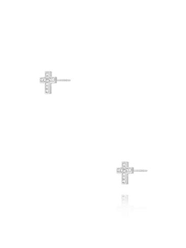 Kolczyki krzyżyki srebrne Mini KSA1194
