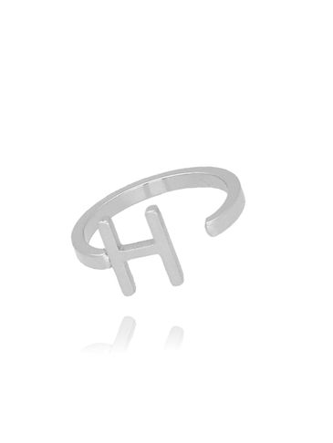 Pierścionek srebrny literka H PAT0026