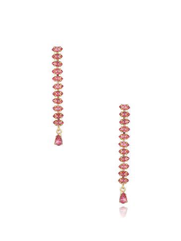 Kolczyki różowe z kryształkami Short Honestly  KSS1156