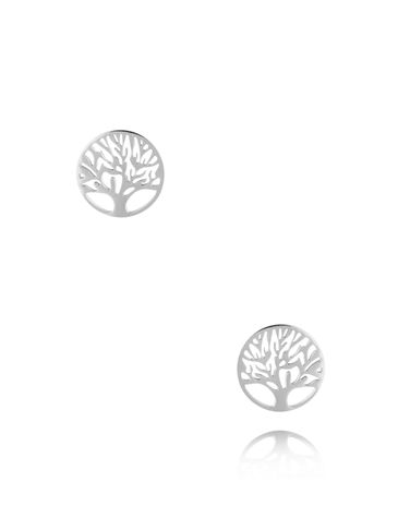 Kolczyki srebrne z drzewkiem Round Tree KSA1522