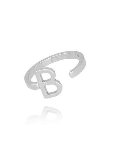 Pierścionek srebrny literka B PAT0003