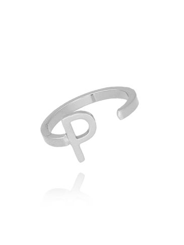 Pierścionek srebrny literka P PAT0021