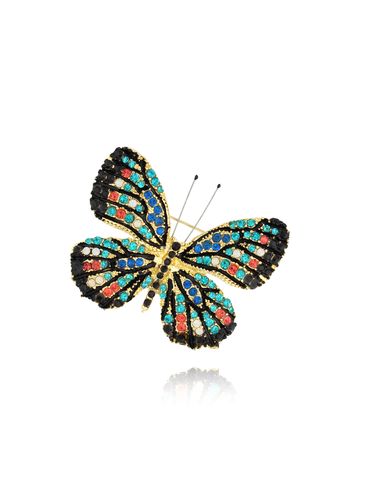 Broszka z kolorowym motylem Papillon BRPI0007