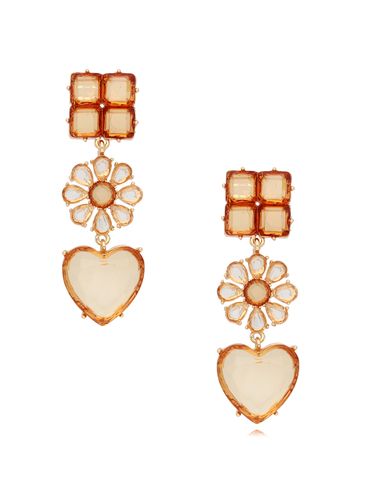 Kolczyki z beżowymi kryształami Serenity KFF0245