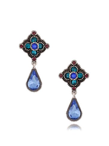 Kolczyki z kryształkami niebieskie Baroque KSS1050