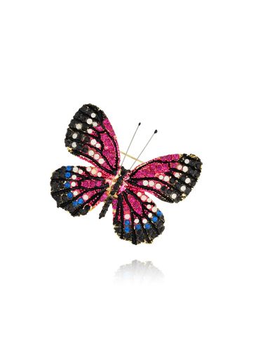 Broszka z kolorowym motylem Papillon BRPI0005