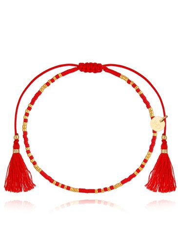 Bransoletka czarwona z chwostami Beads BSC1326