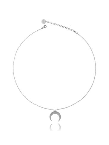 Naszyjnik srebrny z księżycem ze stali szlachetnej NSA0102