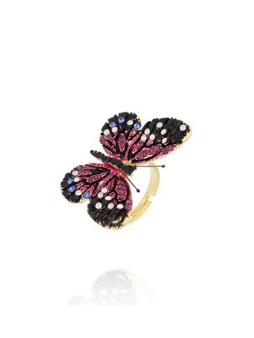 Pierścionek z kolorowym motylem Papillon PPI0005