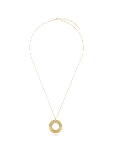 Naszyjnik złoty z okrągłą zawieszką Thérèse NSE0174