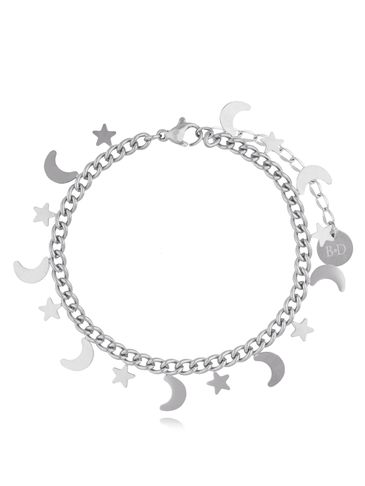 Bransoletka srebrna z gwiazdkami i księżycami Dazzling BSA0490