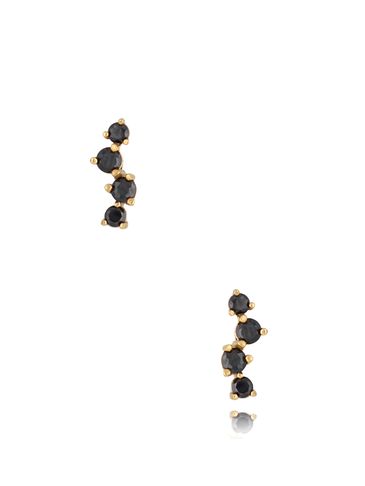 Kolczyki z czarnymi cyrkoniami Cassie KSA0689