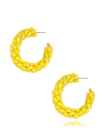 Kolczyki żółte z kryształkami Descansar KWE0109