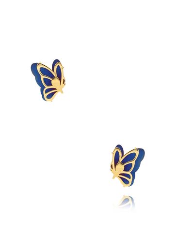 Kolczyki złote z motylem Véronique KSE0116
