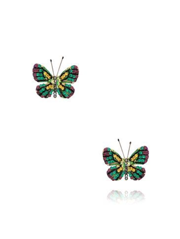 Kolczyki z kolorowymi motylkami Papillon KPI0006