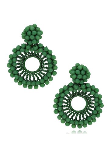 Kolczyki z kryształkami zielone Luminous KWE0019