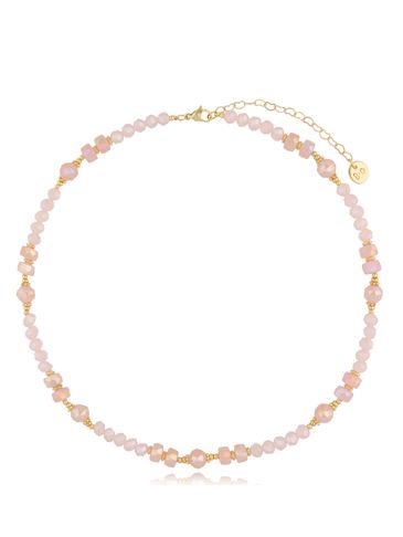 Naszyjnik z różowymi kryształkami Clear Sky NCY0037