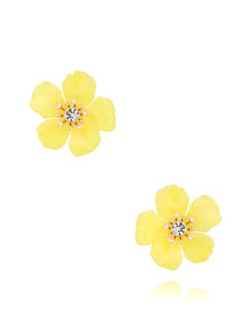 Kolczyki żółte kwiatki Seneghe KZA0304