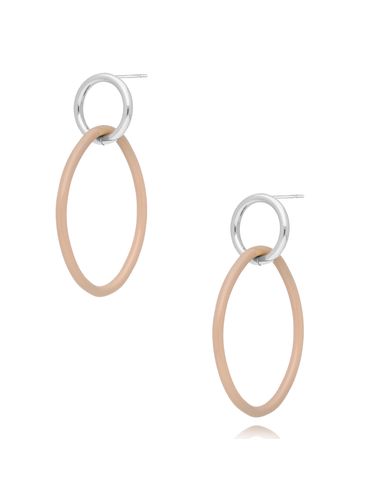 Kolczyki beżowo srebrne Dream Earrings KSA1507