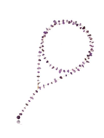 Naszyjnik z ametystami długi Violet Orchid Surprise NPA0411