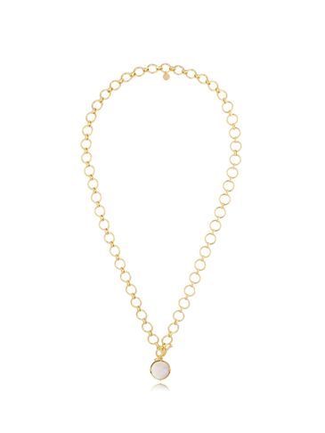 Pasek złoty z perłową zawieszką Bella NTO0030 100 cm