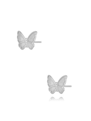 Kolczyki srebrne z motylem Geppi KSE0109