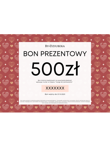 Bon Prezentowy Walentynki 500 zł online do wydruku BON500