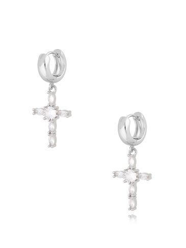Kolczyki srebrne krzyżyki z kryształkami Baroque KRG0990
