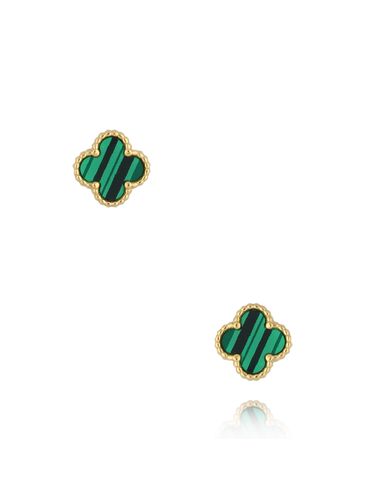 Kolczyki zielone z koniczynką Mini Clover KSY0020