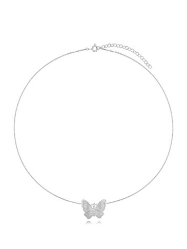 Naszyjnik srebrny z motylem Geppi NSE0145