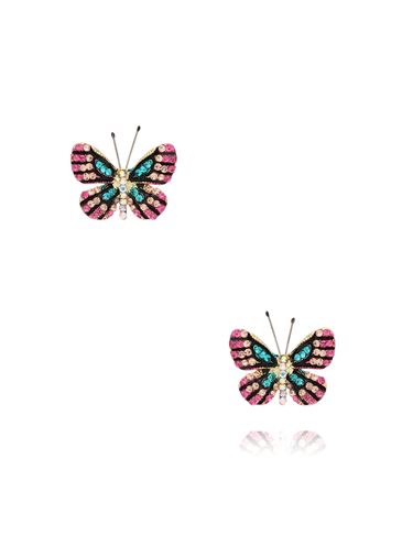 Kolczyki z kolorowymi motylkami Papillon KPI0009