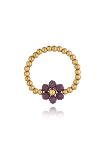 Pierścionek z fioletowym kryształkami Bouquet PSC0406