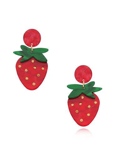 Kolczyki czerwone z truskawkami Red Strawberry KZA0105