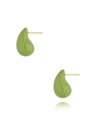 Kolczyki krople emaliowane zielone Kyile KSA1566