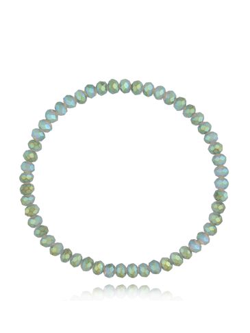 Bransoletka z kryształkami zielona szałwiowa Jambo BCY0176
