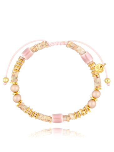 Bransoletka różowa z perłami Clear Sky BSC1465