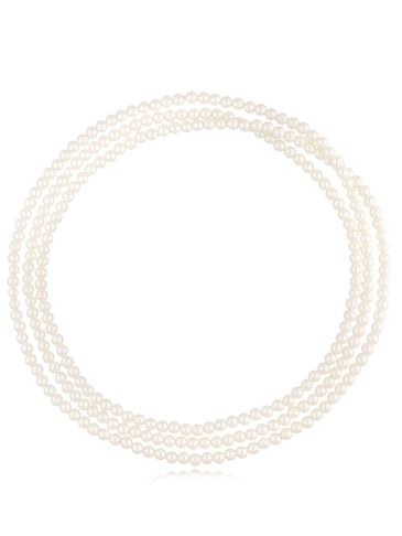 Naszyjnik złoty ze sztucznymi perłami Basic Pearls NPE0168