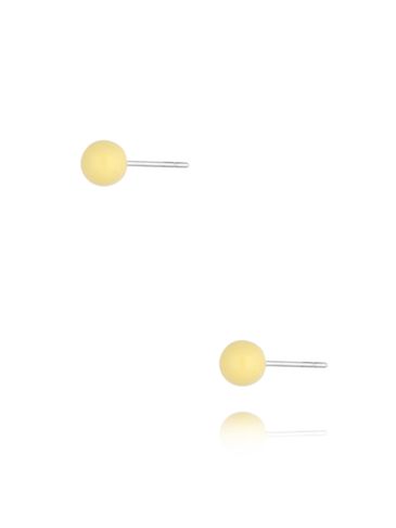 Kolczyki kulki z żółtą emalią 5 mm Enamel Balls KSA1711