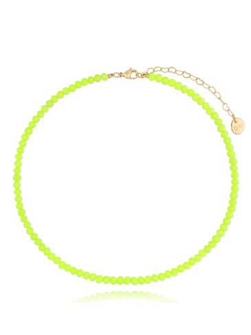 Naszyjnik z zielonymi kryształkami NSH0101