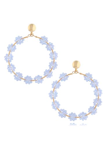 Kolczyki niebieskie z kryształkami Chillout KWE0094