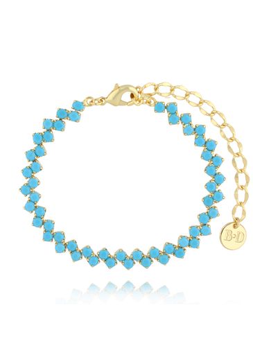 Bransoletka turkusowa z kryształkami Aqua Gem BSS0193