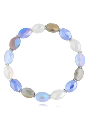 Bransoletka z niebieskimi i białymi kryształkami Togue BCY0207