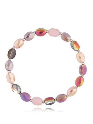 Bransoletka z różowymi i fioletowymi kryształkami Togue BCY0062