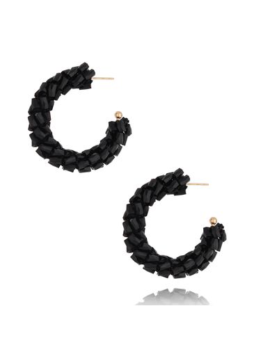 Kolczyki czarne z kryształkami Descansar KWE0116